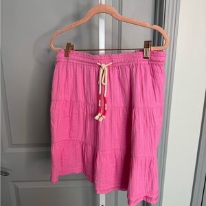 SO Vibrant Pink Skirt with Adjustable Waist